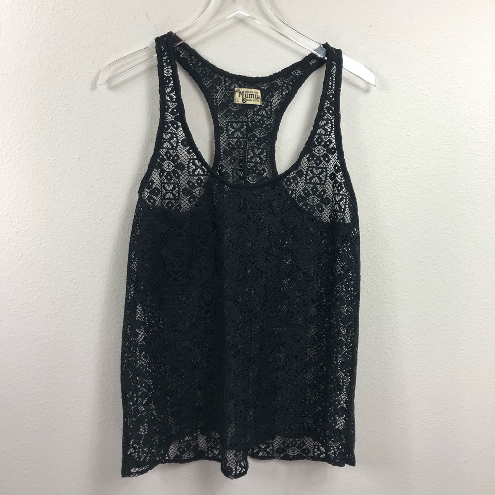 Show Me Your Mumu | Sheer Lace Racerback Tank